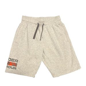 Under Armour Rival Fleece Signature Halo Gray Shorts